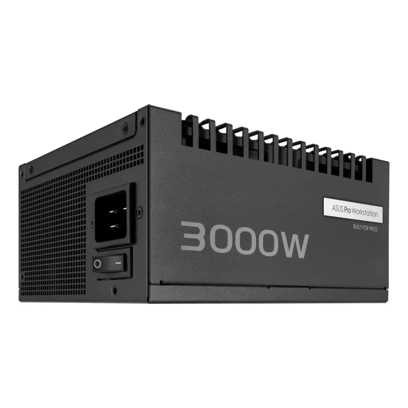 Netzteil ASUS Pro WS 3000 W ATX 3.1 80 PLUS Platinum vollmodular, 20+4 Pin, 4×16-Pin PCIe, 12×SATA, schwarz