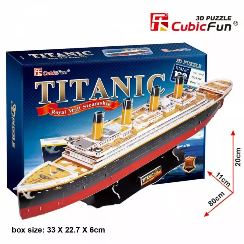 CubicFun T4011H Titanic Big 3D-Puzzle, 113 Teile