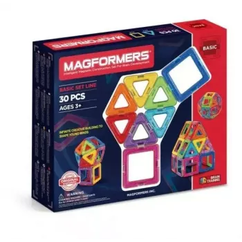 Magformers Magnetic Blocks Basic 30-tlg. Set von MAGFORMERS — 30-teiliges magnetisches Konstruktionsspielzeug