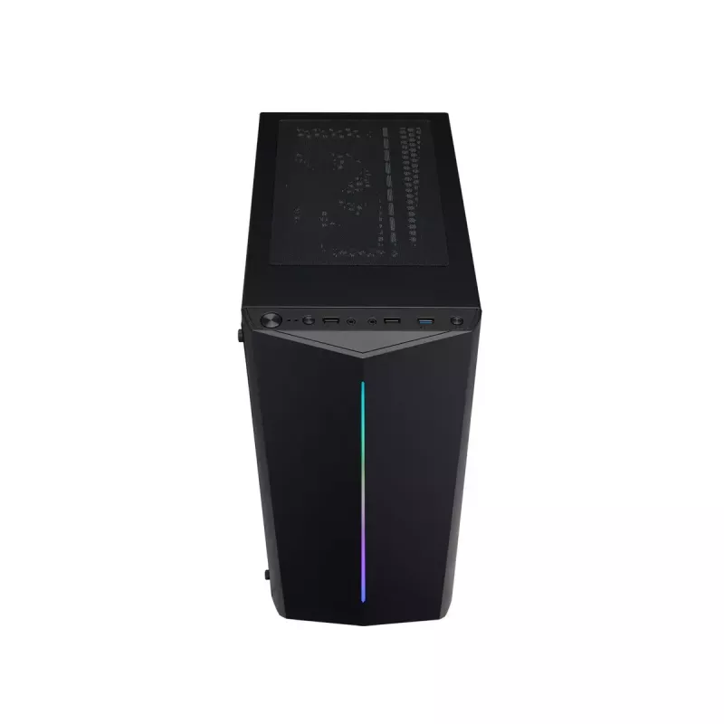 FSP CMT151 Midi-Tower-PC-Gehäuse, Schwarz