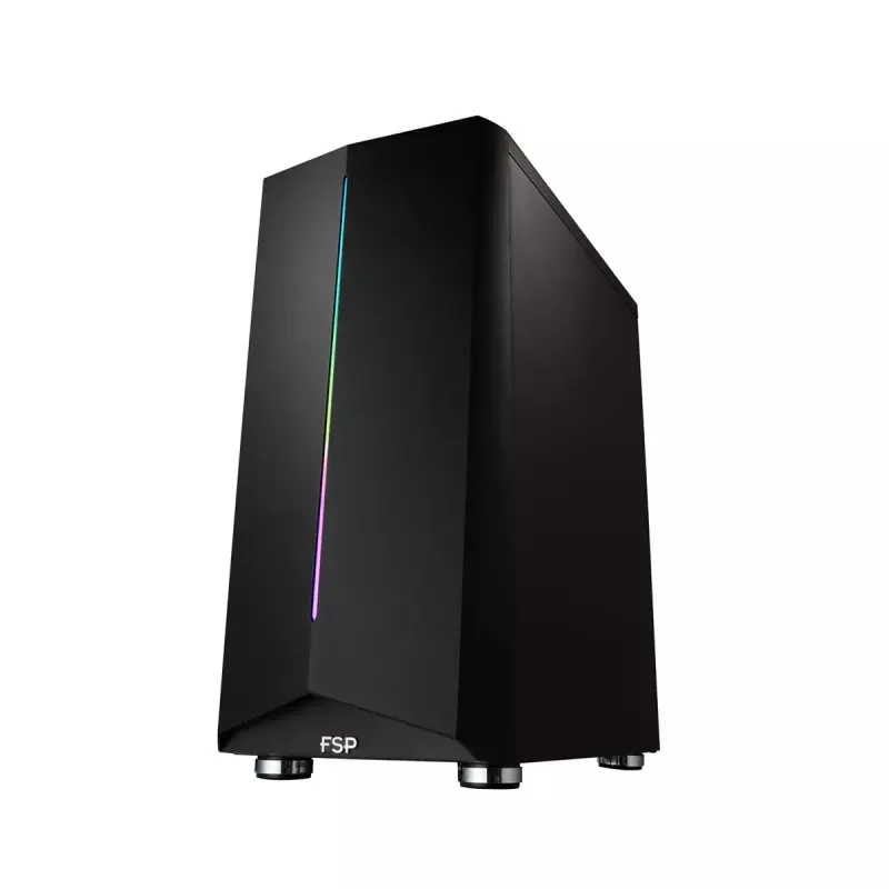 FSP CMT151 Midi-Tower-PC-Gehäuse, Schwarz