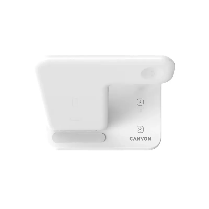 CANYON WS-303 3-in-1 Qi-Wireless-Ladestation, 15 W, Weiß (CNS-WCS303W)