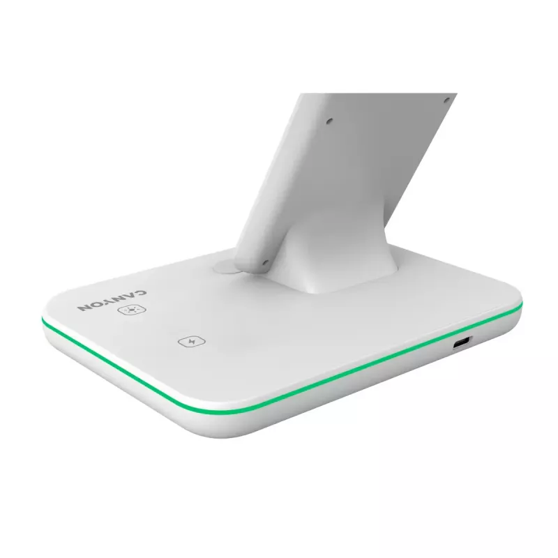 CANYON WS-303 3-in-1 Qi-Wireless-Ladestation, 15 W, Weiß (CNS-WCS303W)