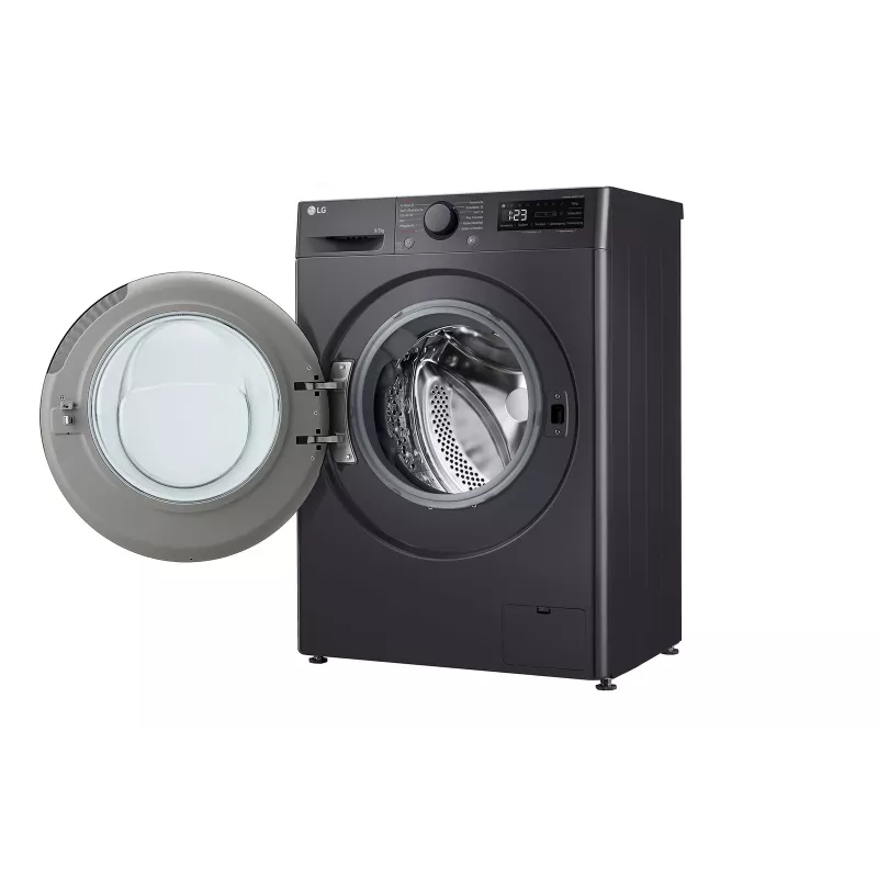 Waschmaschine mit Trockner LG V5WD95SLIMB Frontlader freistehend 5 kg 1200 U/min Schwarz