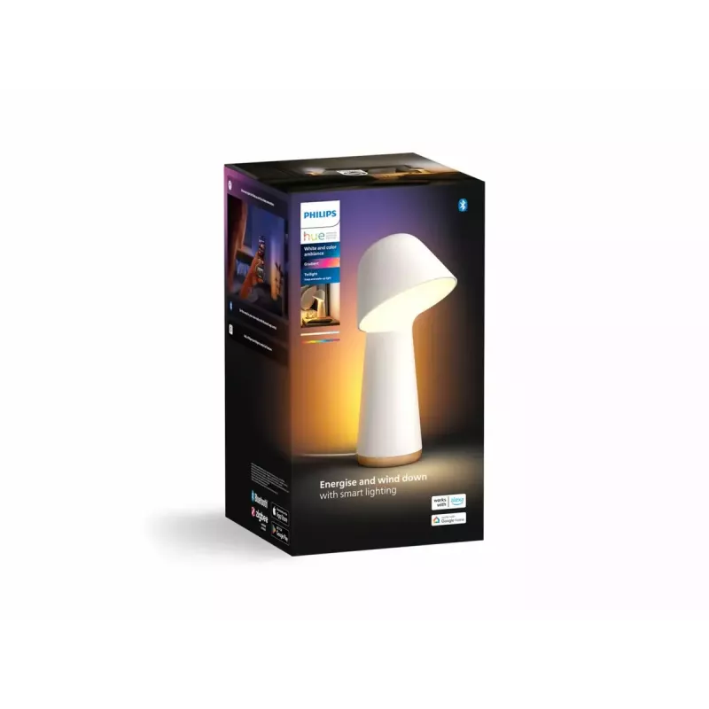 Philips Hue Twilight 929003711201 Tischleuchte, White and Color Ambiance, weiß