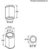 Dunstabzugshauben-Verlängerungsrohr Electrolux M8CKSL28 Schwarz Edelstahl, Ø193 mm × H295 mm