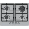 Einbau-Gaskochfeld Bosch Serie 4 PGH6B5K90, 4-Zonen Edelstahl, 60 cm, Drehregler, Wokbrenner