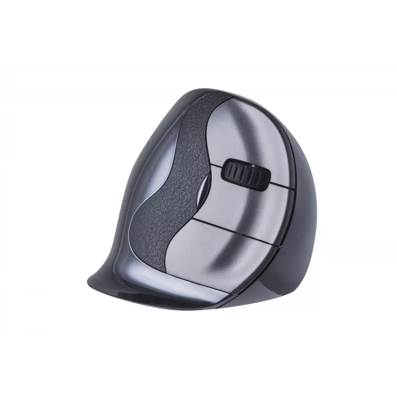 BakkerElkhuizen Evoluent D Small Wireless, rechtshändig, vertikales Design, Laser, RF Wireless, 3200 DPI, Schwarz