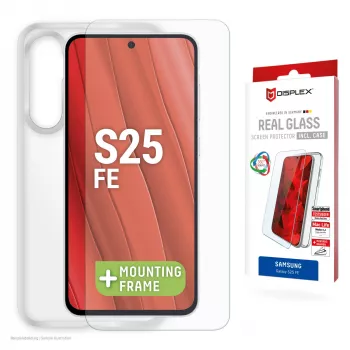 Klarglas-Displayschutz/Rückseitenschutz e.v.i. 02204 für Samsung Galaxy S25 FE, transparent, 1 Stk.
