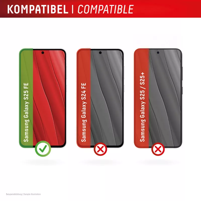 Displex Real Glass + Handyhülle-Set für Samsung Galaxy S25 FE, 02204