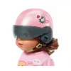 Zapf Creation BABY born 835937 E-Scooter Puppenhelm, 43 cm, Rosa/Schwarz, ab 3 Jahren