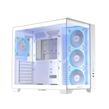 ASUS A32 PLUS TG ARGB PC-Gehäuse, weiß, Hartglas
