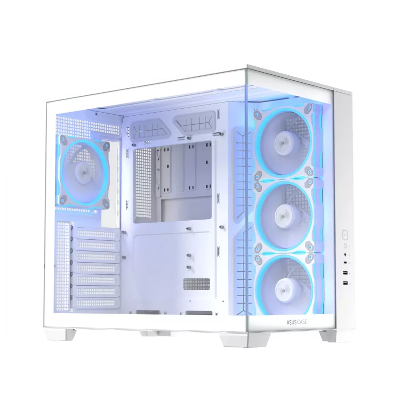 ASUS A32 PLUS TG ARGB PC-Gehäuse, weiß, Hartglas