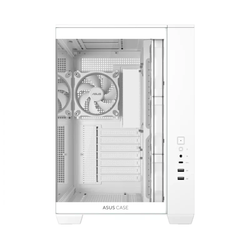 ASUS A32 PLUS TG ARGB PC-Gehäuse, weiß, Hartglas