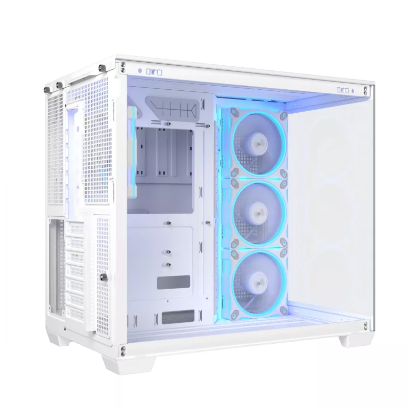 ASUS A32 PLUS TG ARGB PC-Gehäuse, weiß, Hartglas
