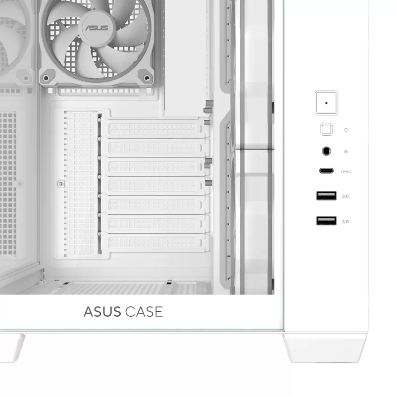 ASUS A32 PLUS TG ARGB PC-Gehäuse, weiß, Hartglas
