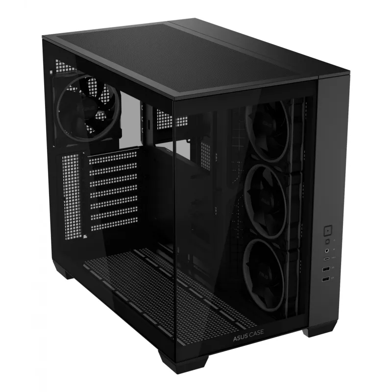 ASUS A32 PLUS TG ARGB PC-Gehäuse, schwarz, ATX/micro ATX/Mini-ITX