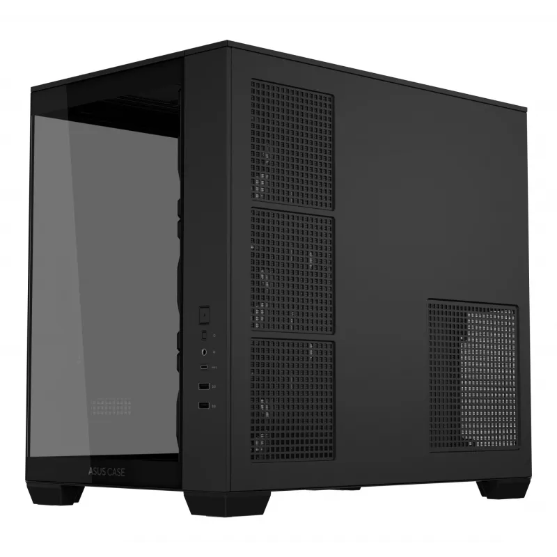 ASUS A32 PLUS TG ARGB PC-Gehäuse, schwarz, ATX/micro ATX/Mini-ITX