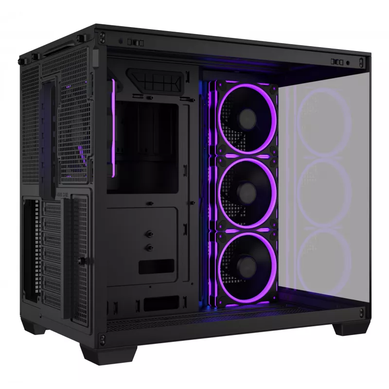 ASUS A32 PLUS TG ARGB PC-Gehäuse, schwarz, ATX/micro ATX/Mini-ITX