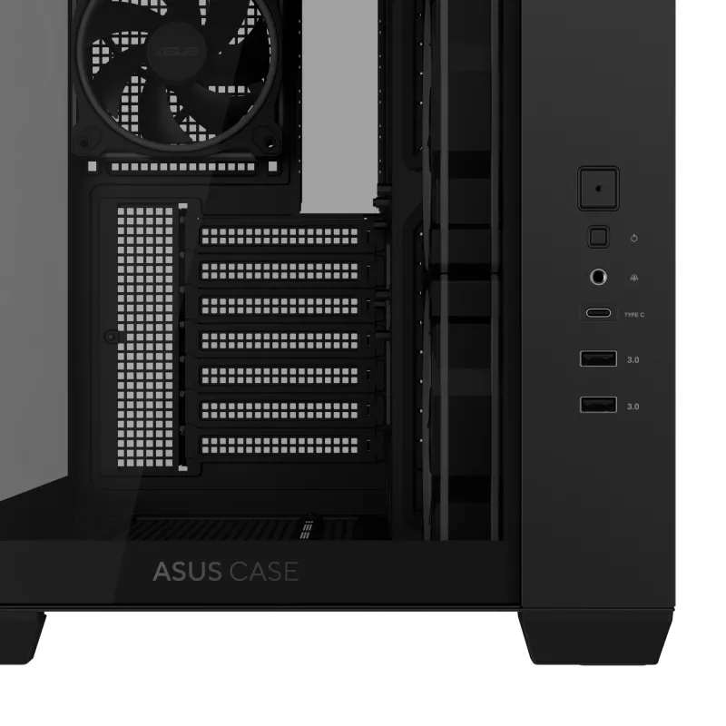 ASUS A32 PLUS TG ARGB PC-Gehäuse, schwarz, ATX/micro ATX/Mini-ITX