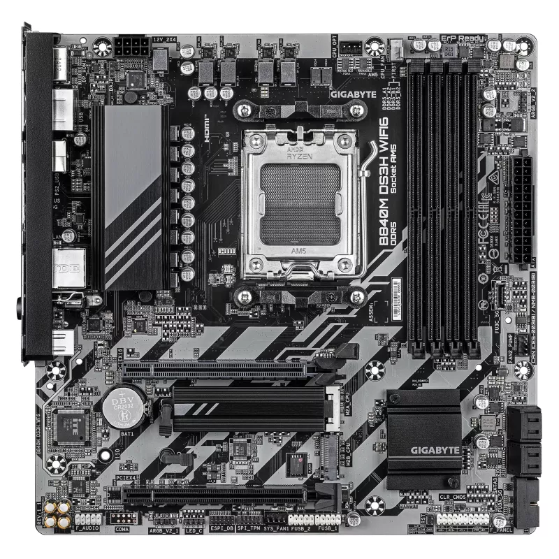 GIGABYTE B840M DS3H WIFI6 Mainboard, AMD B840, Sockel AM5, Micro ATX, DDR5