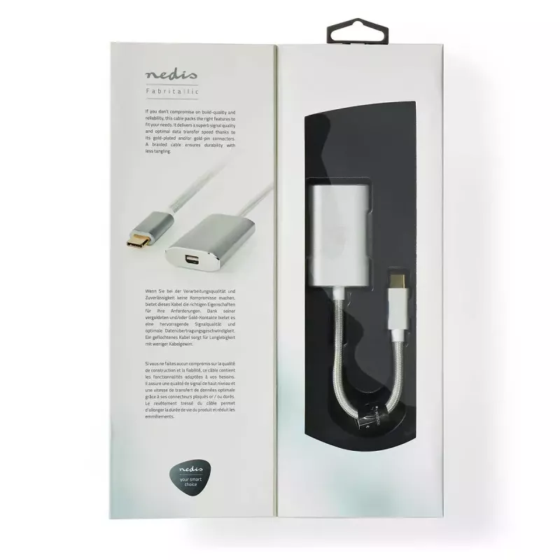 Videokabeladapter Nedis CCTB64580AL02 0,2m USB Type-C Mini DisplayPort