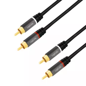 Audiokabel LogiLink CA1209 10m 2xRCA Schwarz
