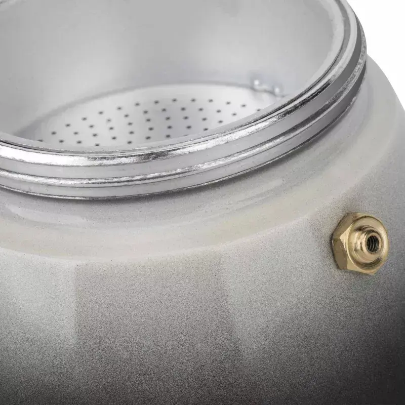 Jata HCAF2412 Moka-Kanne, 12 Tassen (0,7 l), Aluminium, induktionsgeeignet, 10,8 cm Boden