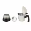 Jata HCAF2412 Moka-Kanne, 12 Tassen (0,7 l), Aluminium, induktionsgeeignet, 10,8 cm Boden