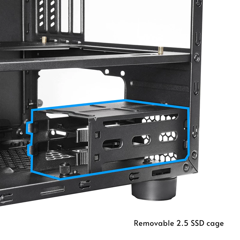Chieftec CI-03B-OP The Cube mATX-Gehäuse, schwarz