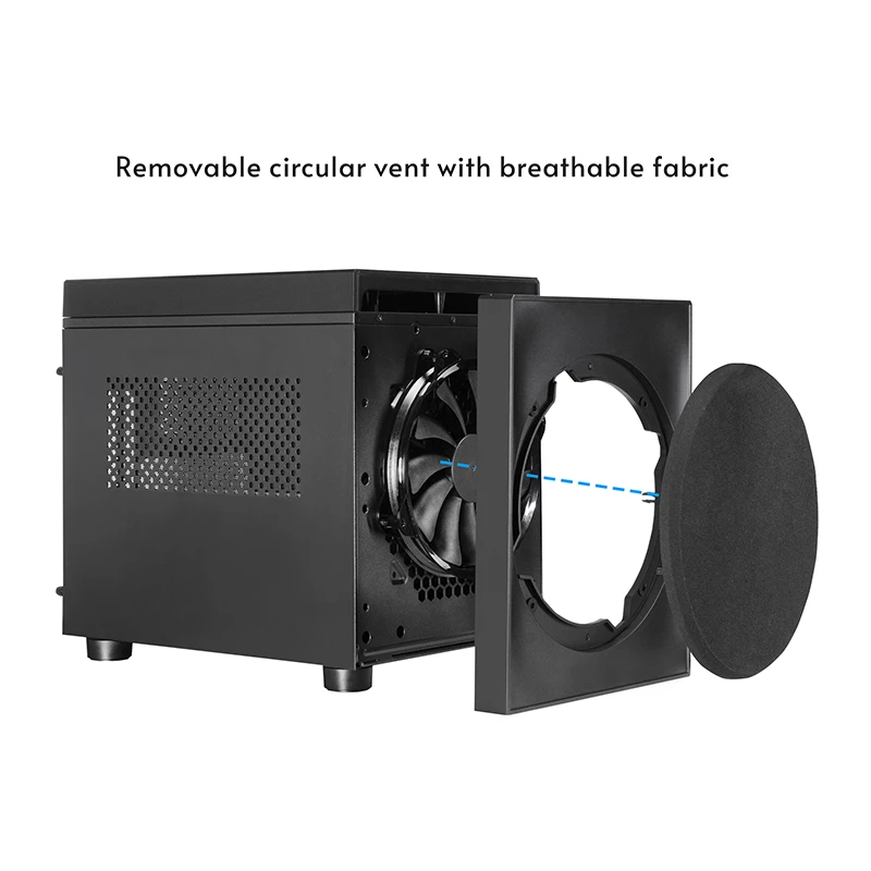 Chieftec CI-03B-OP The Cube mATX-Gehäuse, schwarz