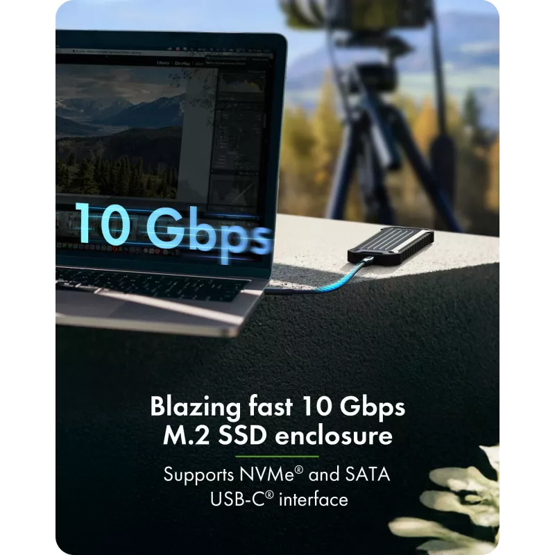 Icy Box IB-1827MCP-C31 M.2 NVMe/SATA externes Gehäuse, USB 3.2 Gen 2, 10 Gbit/s