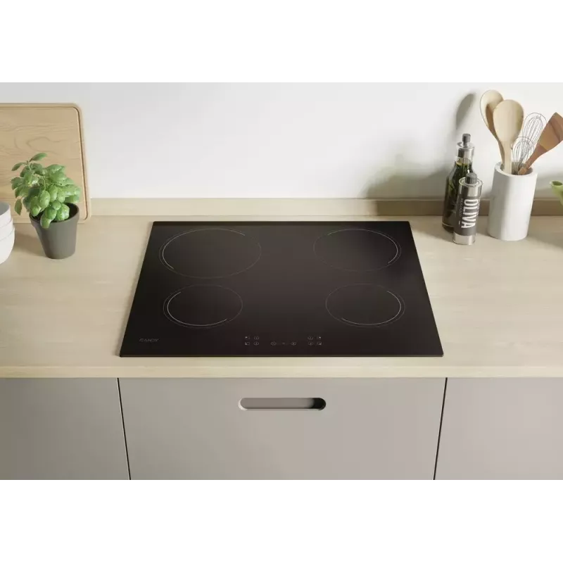 Einbau-Keramikkochfeld CANDY CH64CCB/4U2 — 4 Zonen, Touch-Bedienung, 59×52 cm, schwarz