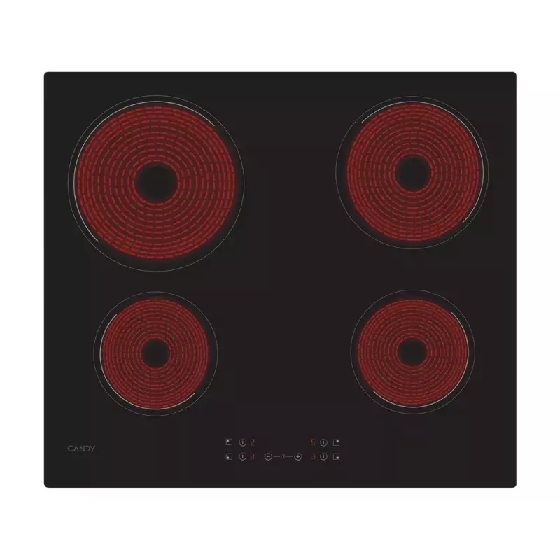 Einbau-Keramikkochfeld CANDY CH64CCB/4U2 — 4 Zonen, Touch-Bedienung, 59×52 cm, schwarz