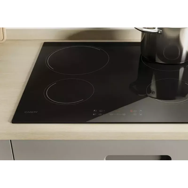 Einbau-Keramikkochfeld CANDY CH64CCB/4U2 — 4 Zonen, Touch-Bedienung, 59×52 cm, schwarz