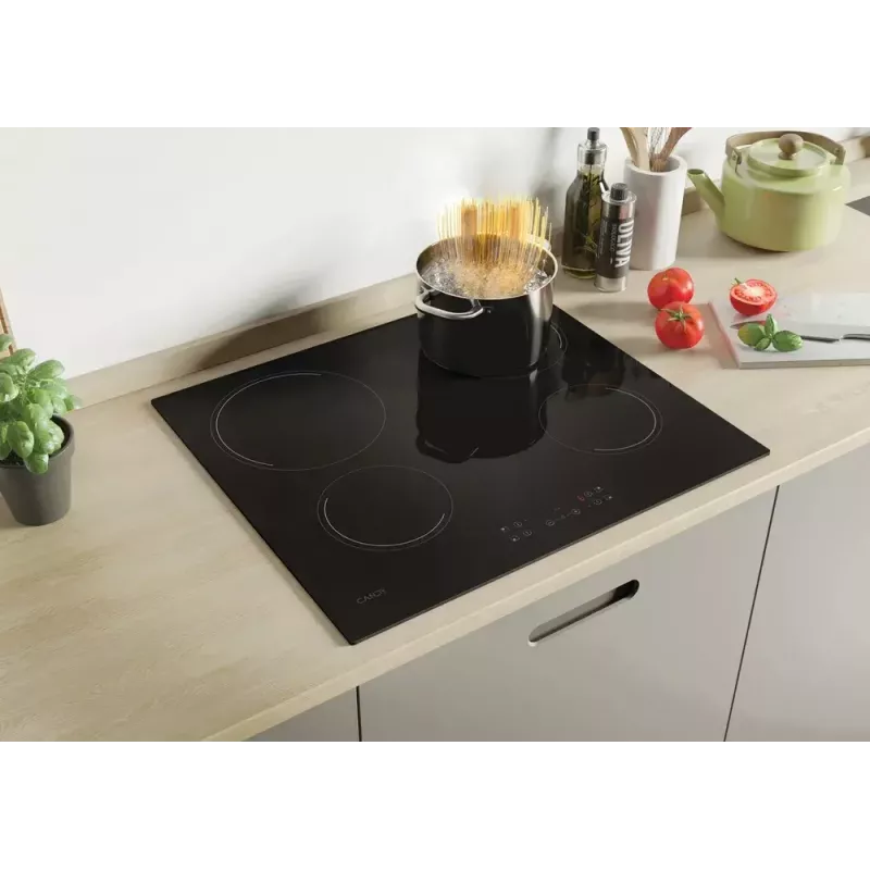 Einbau-Keramikkochfeld CANDY CH64CCB/4U2 — 4 Zonen, Touch-Bedienung, 59×52 cm, schwarz