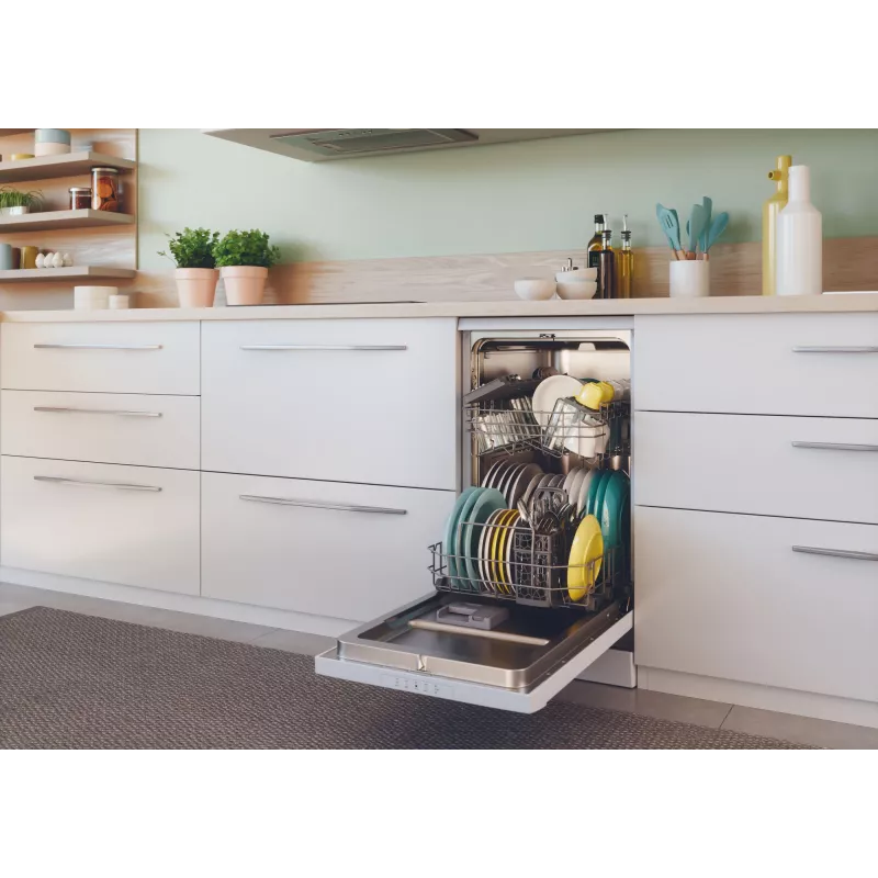 Freistehende schmale Geschirrspülmaschine CANDY Brava CDPH 2L1049W — 10 Maßgedecke, 45 cm, 49 dB, Energieklasse E