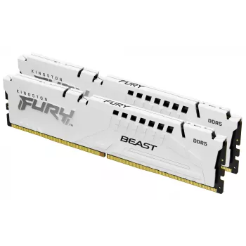 Kingston Technology FURY Beast 64GB 5200MT/s DDR5 CL40 DIMM (Kit of 2) White XMP