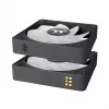 Thermaltake CT120 EX Reverse ARGB Sync CL-F192-PL12SW-A Gehäuselüfter 120 mm, hydraulisches Lager, 3er-Pack, Schwarz