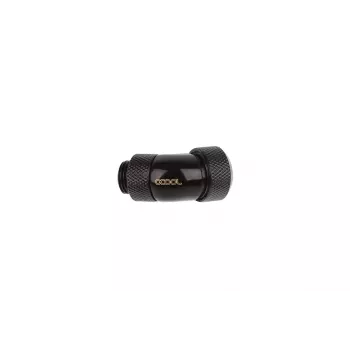 Alphacool Eiszapfen 17407 45° drehbarer Hardtube-Anschluss, G1/4 Außengewinde auf 13 mm AD, Tiefschwarz