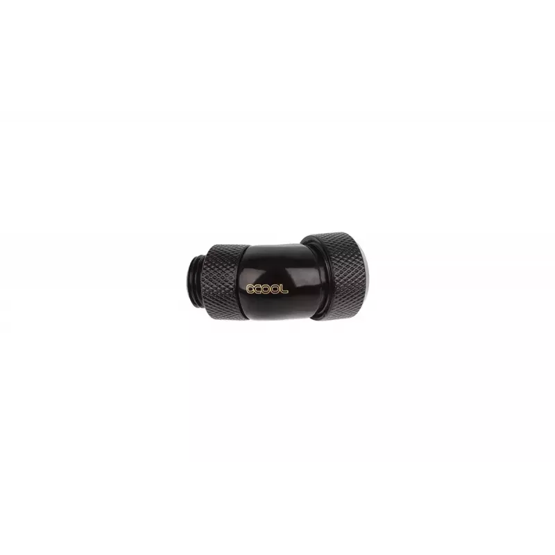 Alphacool Eiszapfen 17407 45° drehbarer Hardtube-Anschluss, G1/4 Außengewinde auf 13 mm AD, Tiefschwarz
