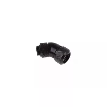 Alphacool Eiszapfen 17407 45° drehbarer Hardtube-Anschluss, G1/4 Außengewinde auf 13 mm AD, Tiefschwarz