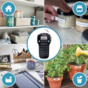 DYMO LabelManager 160 Etikettiergerät Starter-Kit mit 3 Rollen D1-Etikettenband | Handheld-Etikettendrucker | QWERTY-Tastatur | Ideal für Büro oder Zuhause