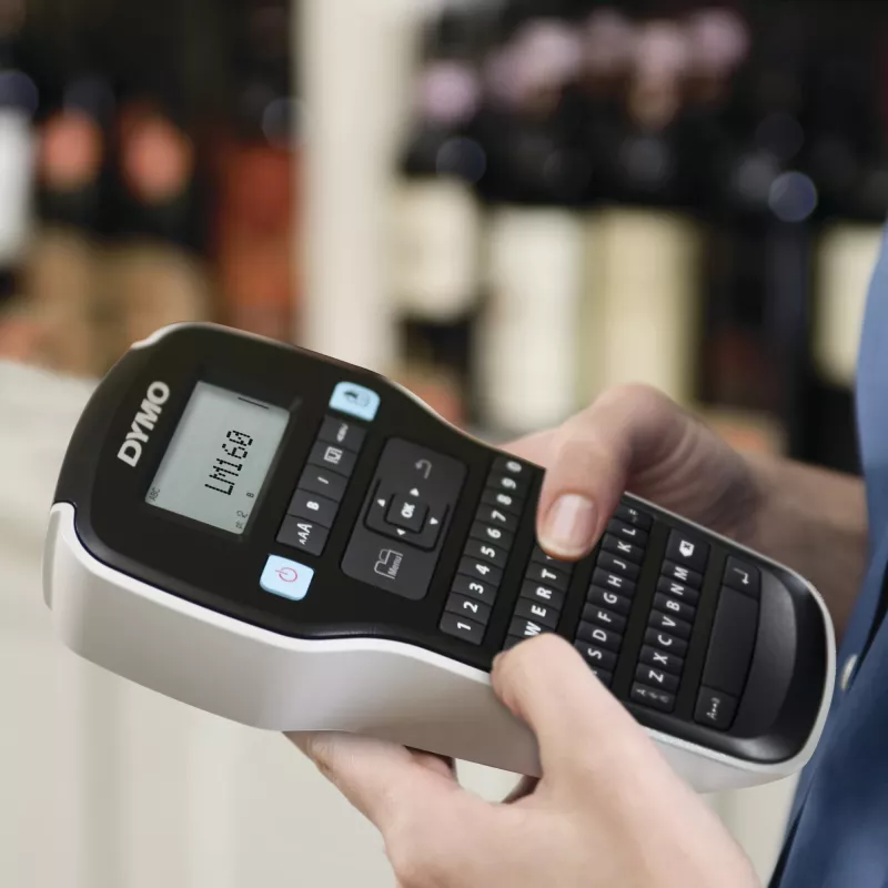 DYMO LabelManager 160 Etikettiergerät Starter-Kit mit 3 Rollen D1-Etikettenband | Handheld-Etikettendrucker | QWERTY-Tastatur | Ideal für Büro oder Zuhause