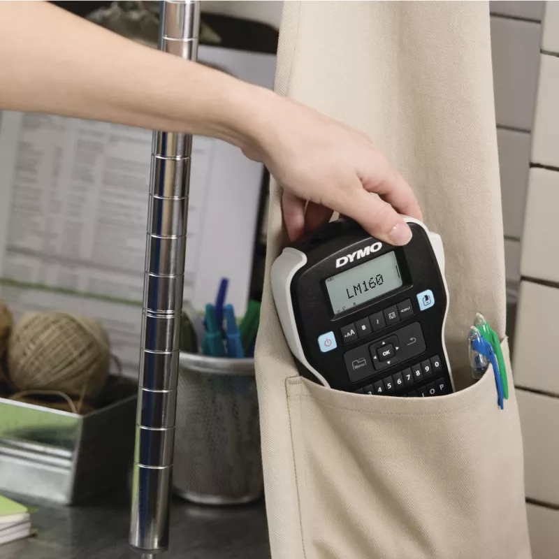 DYMO LabelManager 160 Etikettiergerät Starter-Kit mit 3 Rollen D1-Etikettenband | Handheld-Etikettendrucker | QWERTY-Tastatur | Ideal für Büro oder Zuhause