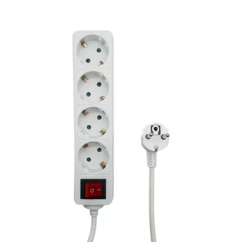Microconnect MC-GRU0045WS Stromverlängerung 5 m 4 AC-Ausgänge Indoor Weiß