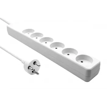 Microconnect MC-GRU0603DKW Stromverlängerung 3 m 6 AC-Ausgänge Innenbereich Weiß