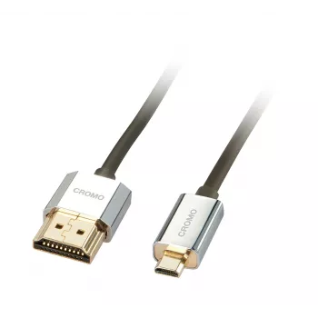 Lindy 1m CROMO schlank High Speed HDMI auf Micro HDMI Kabel mit Ethernet