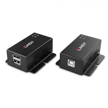 Netzwerk-Sender & -Empfänger Lindy 50m 2 Port USB 2.0 Cat. 6 Extender