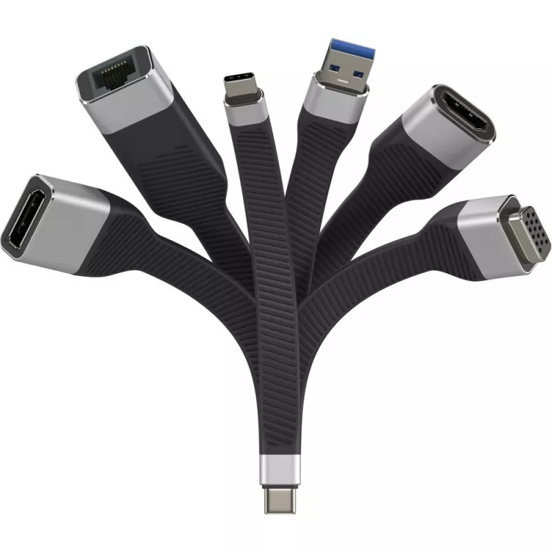 Techly ICOC-USBC-DP12 Videokabel-Adapter 0,131 m USB Type-C DisplayPort Schwarz